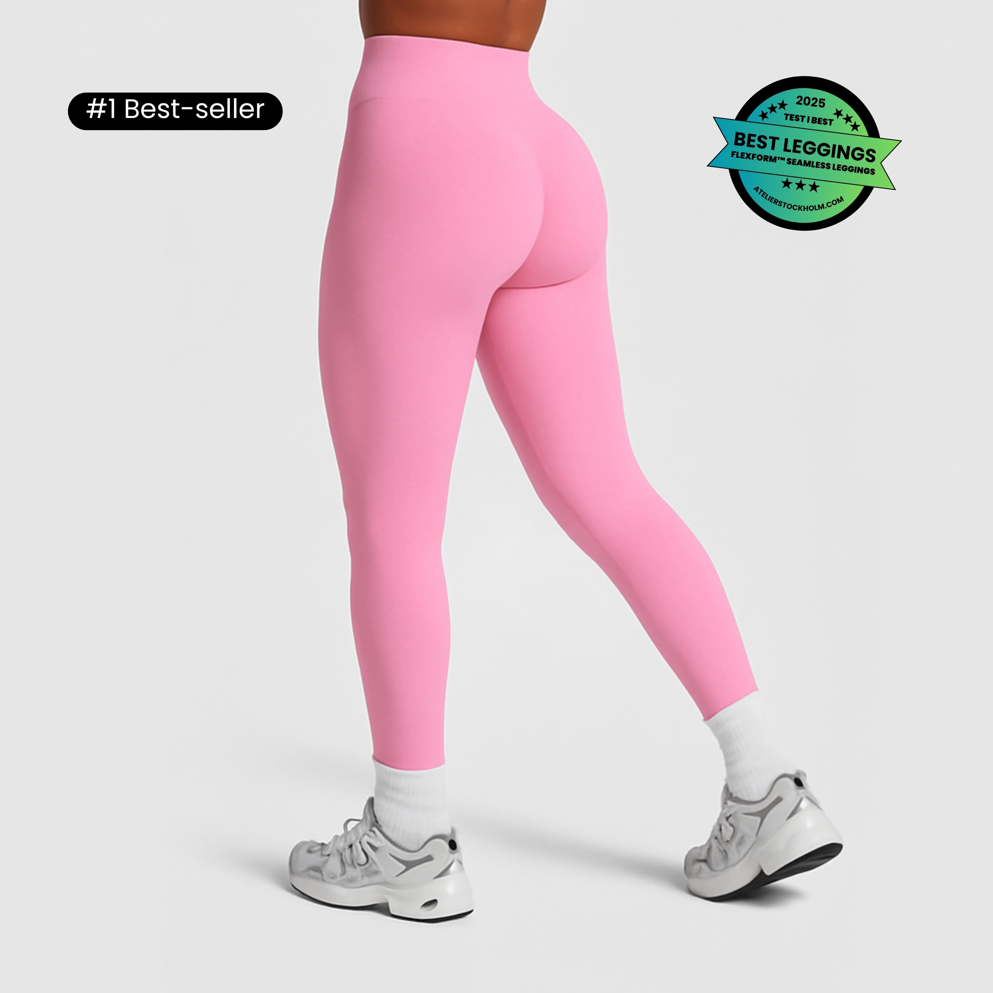 #1 TESTIVOITTAJAT │ FLEXFORM™ Seamless Leggings - Pinkki