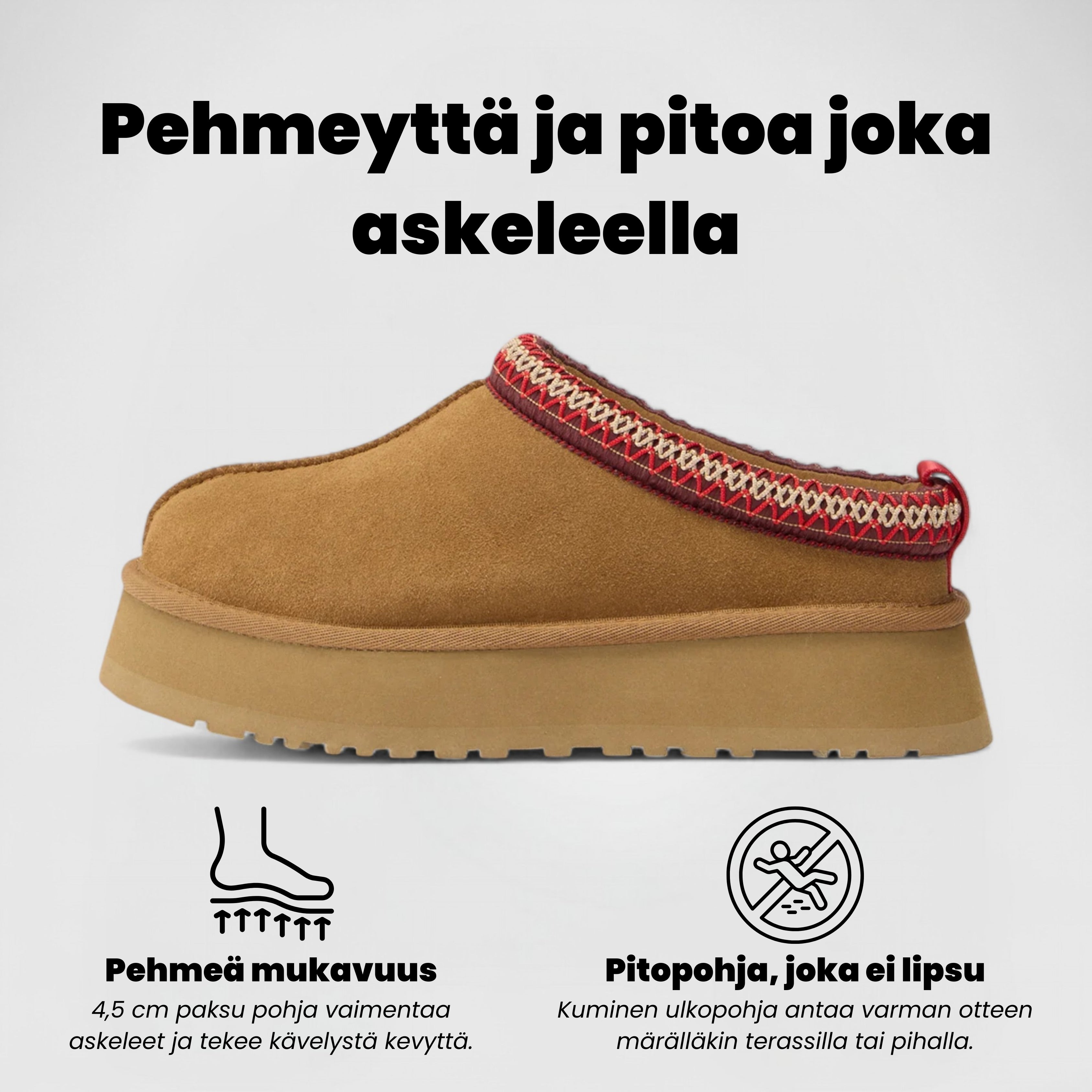 Comfort Slippers — sisä- ja ulkokäyttöön