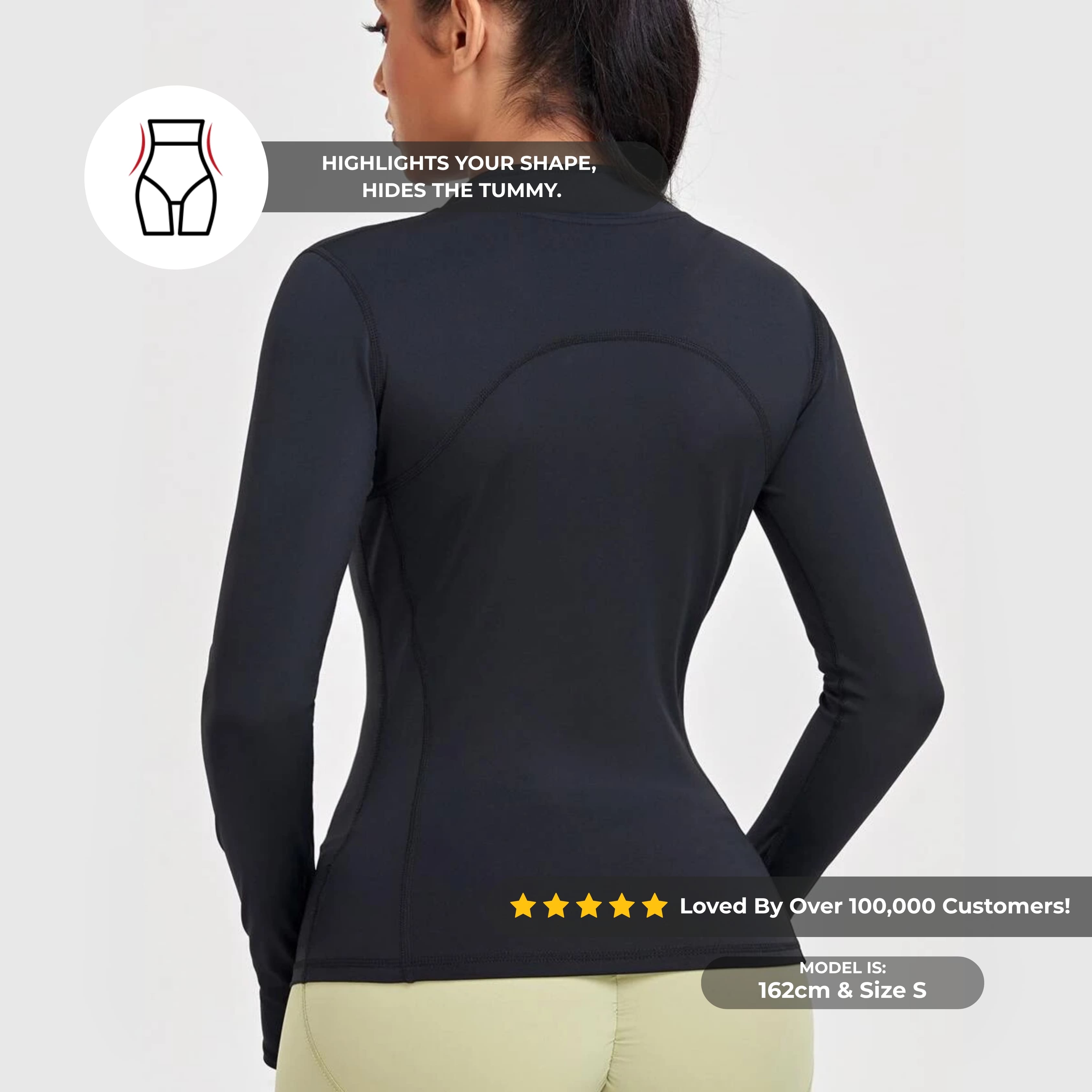 FLEXFORM™ Sculpt Zip Jacket - Black