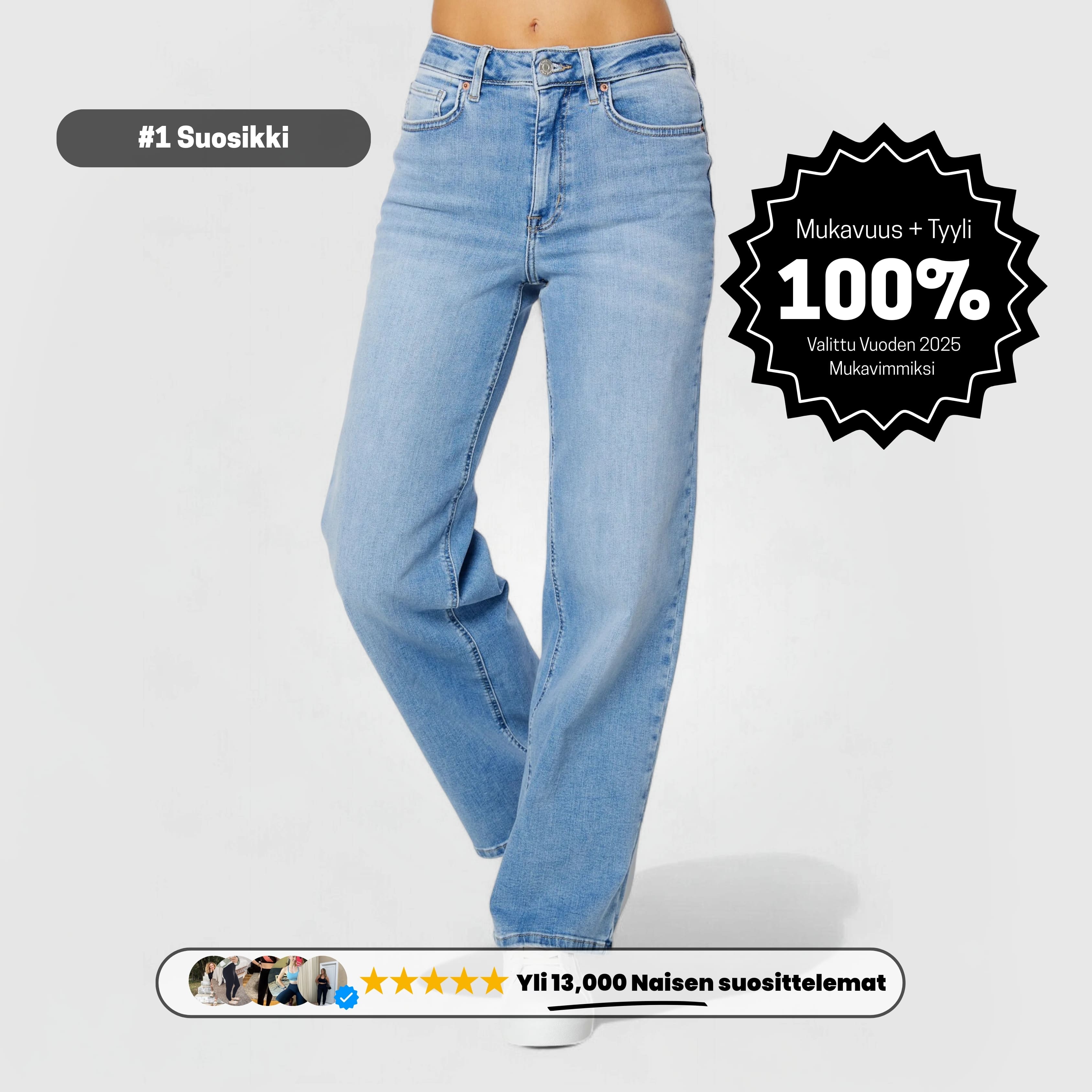 Atelier Flex™ High Waisted Jeans - Sininen