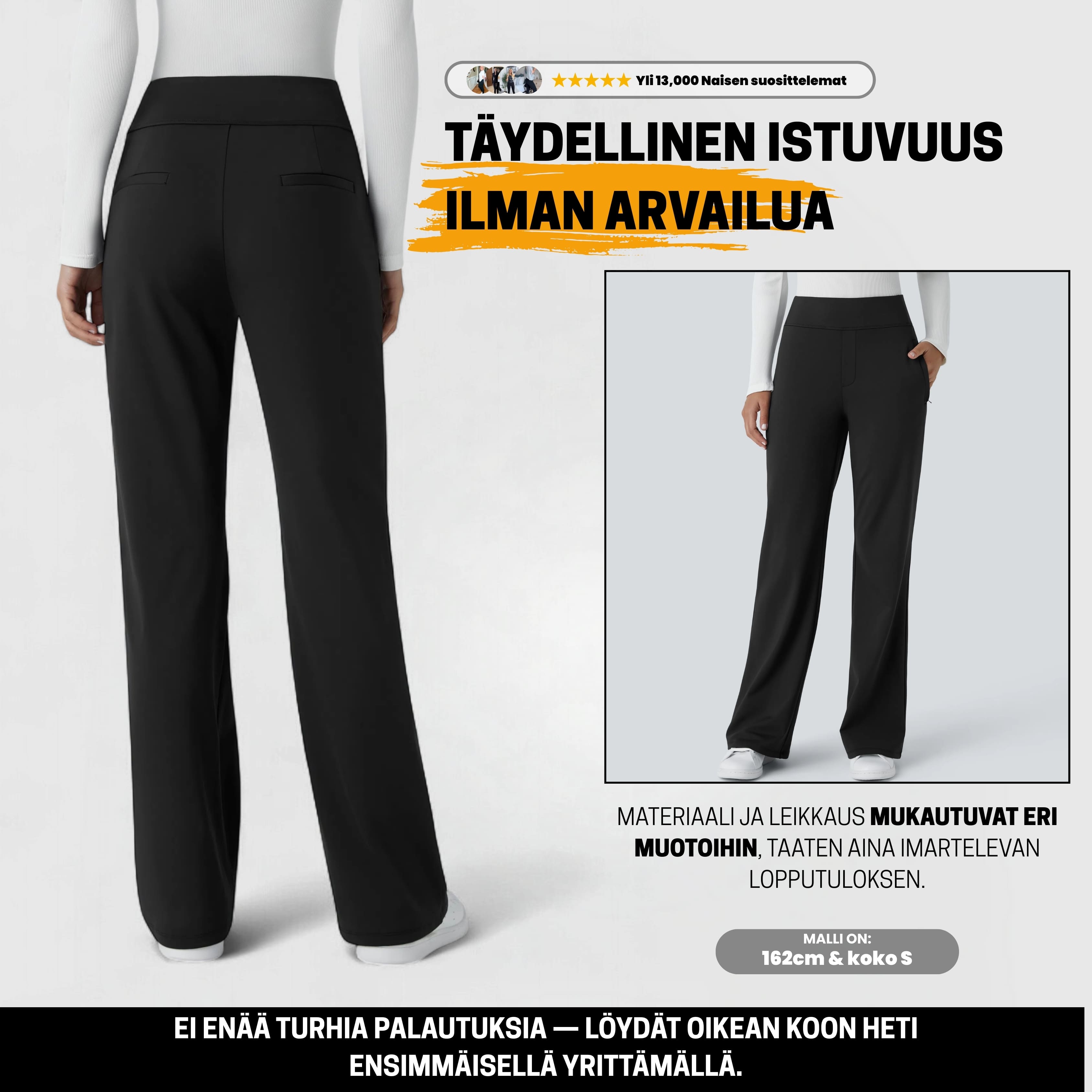 ComfyFlare™ Pants - Musta