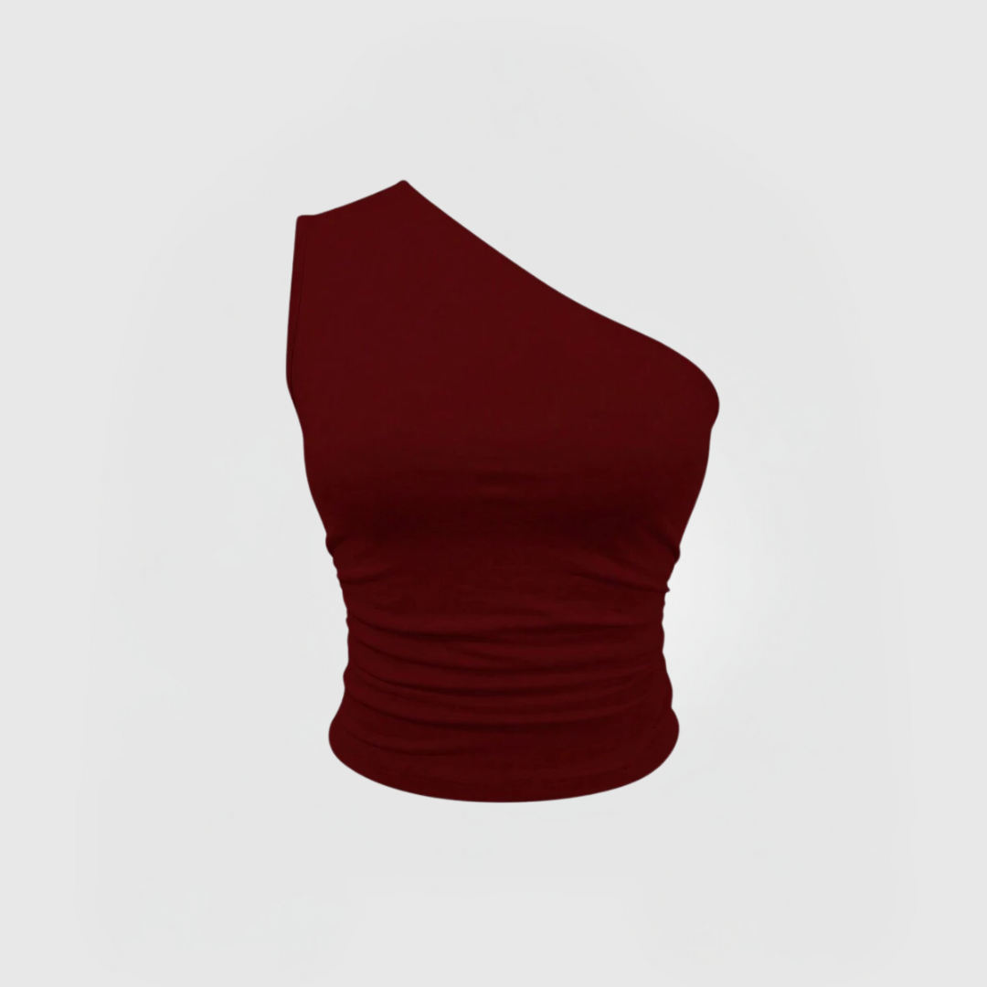 Asymmetrical Cami Toppi - Viininpunainen