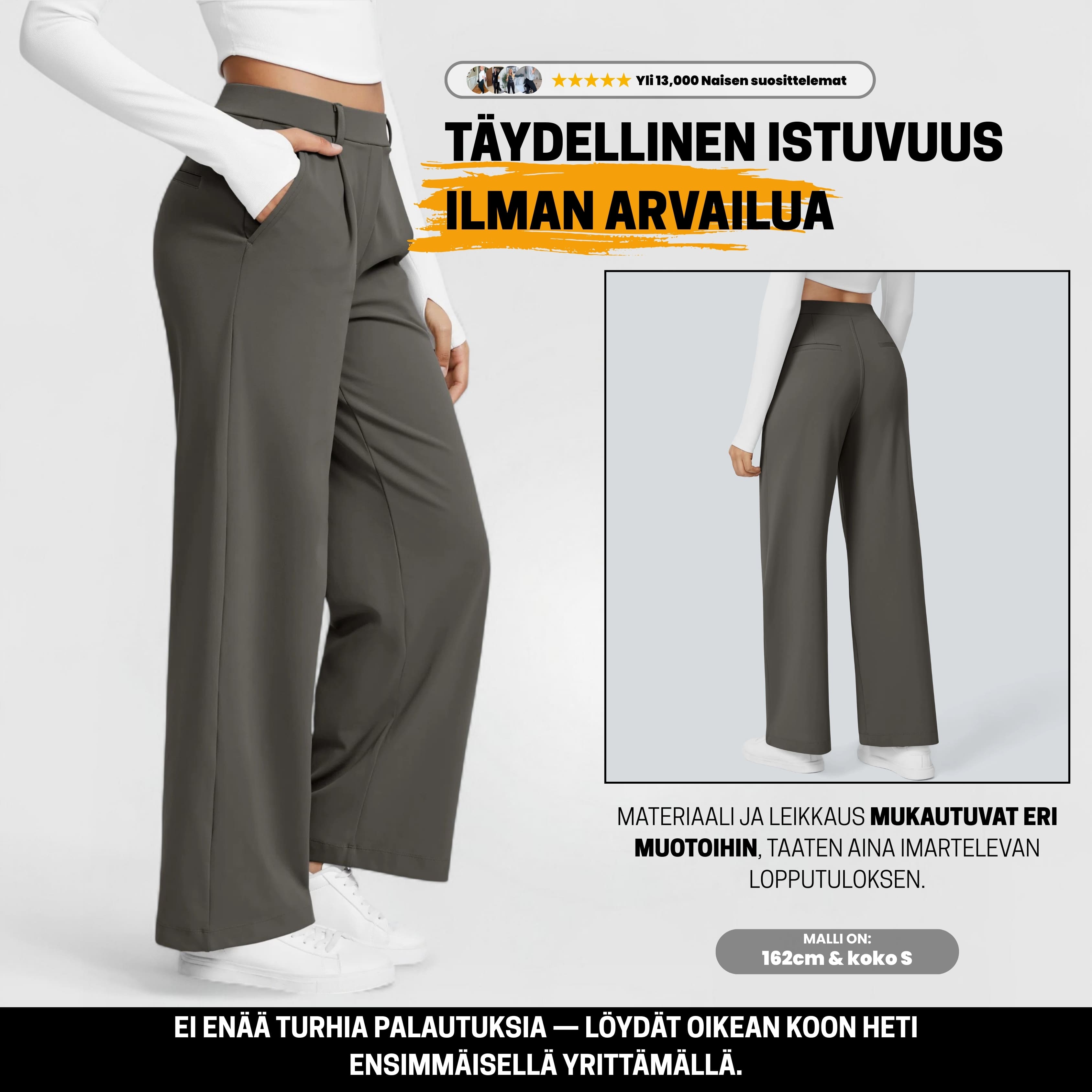PerfectFit™ High Waisted Pants - Taupe
