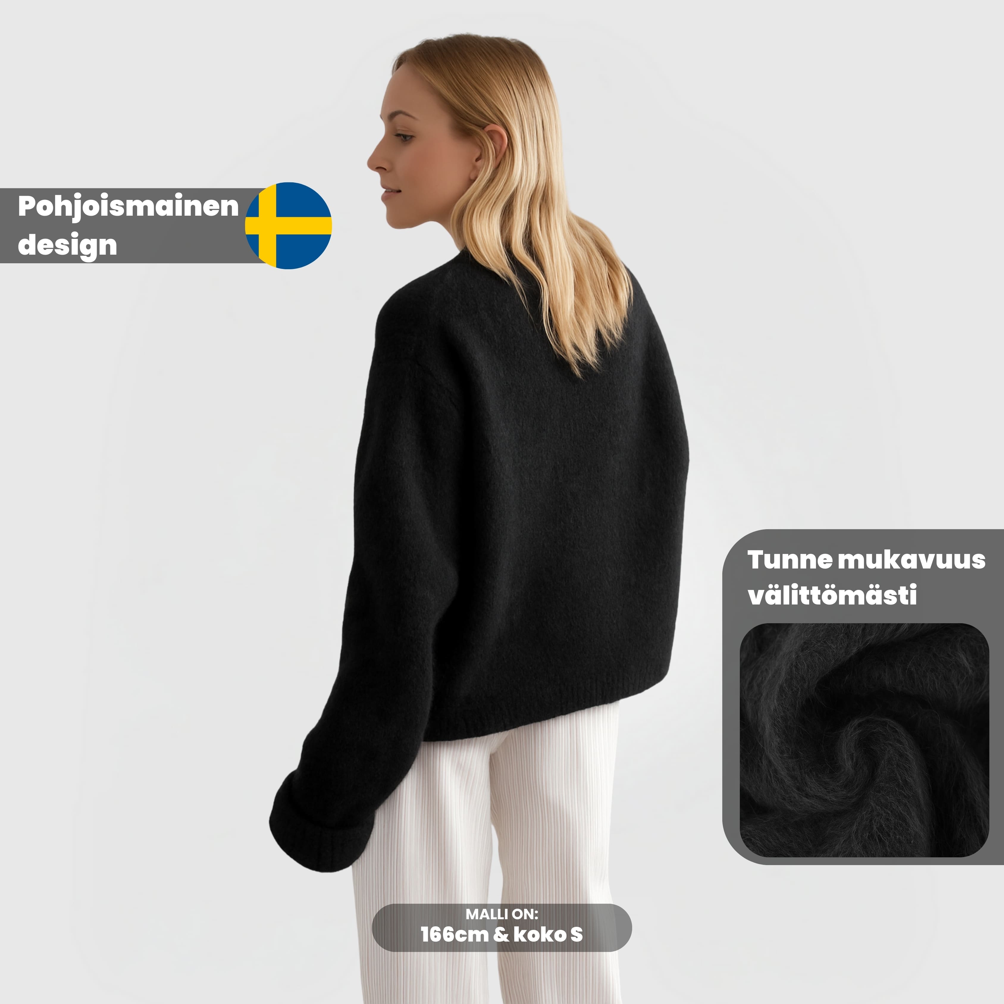 LuxeCloud™ Sweater - Musta