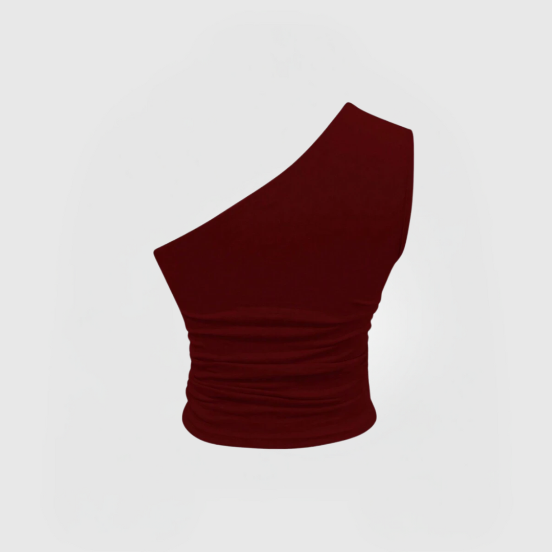 Asymmetrical Cami Toppi - Viininpunainen