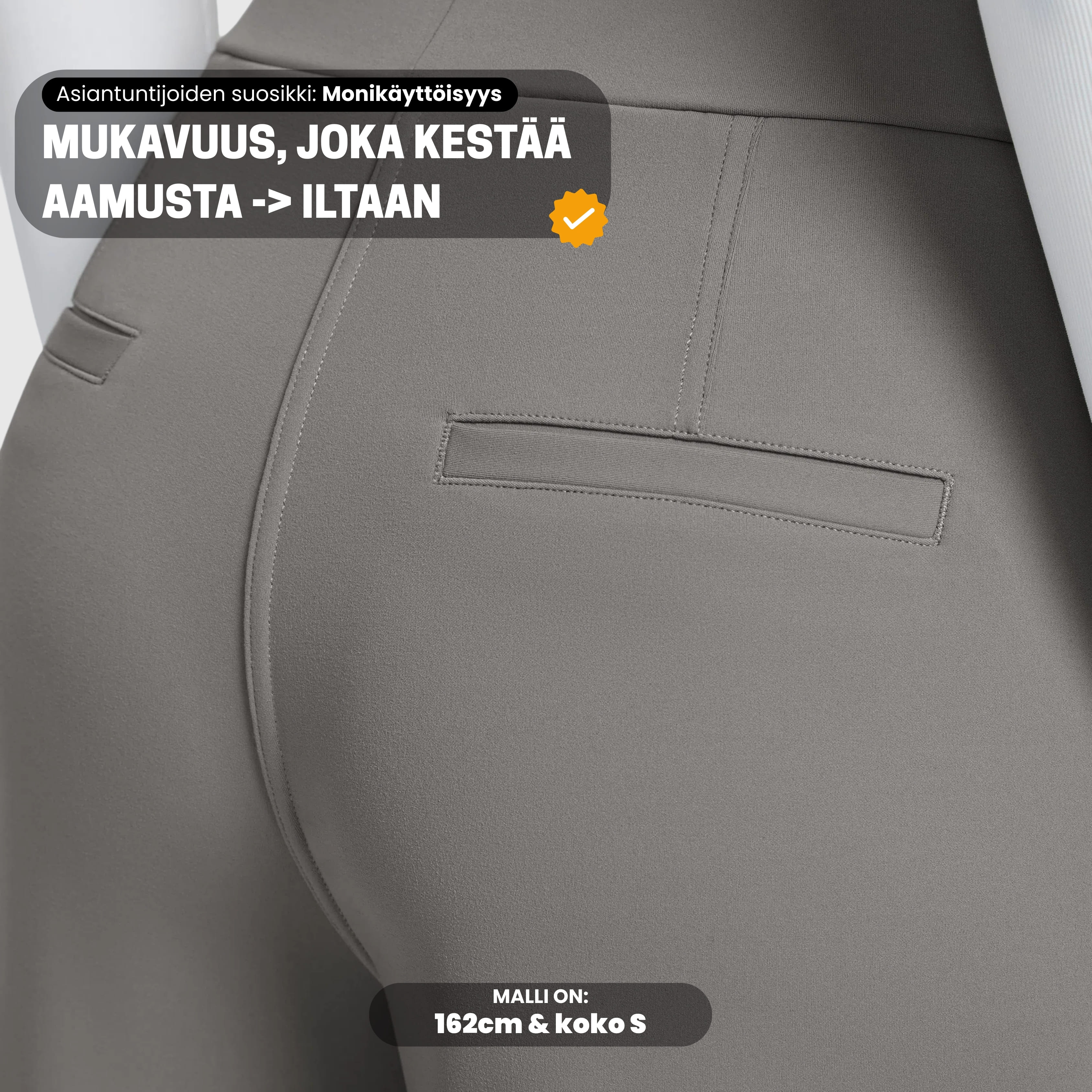 PerfectFit™ High Waisted Pants - Stone Grey