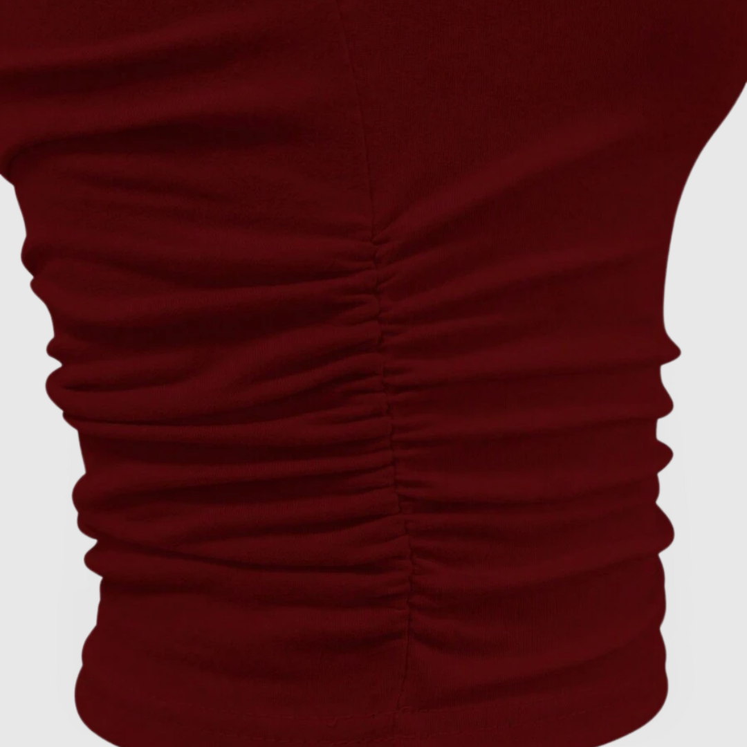 Asymmetrical Cami Toppi - Viininpunainen