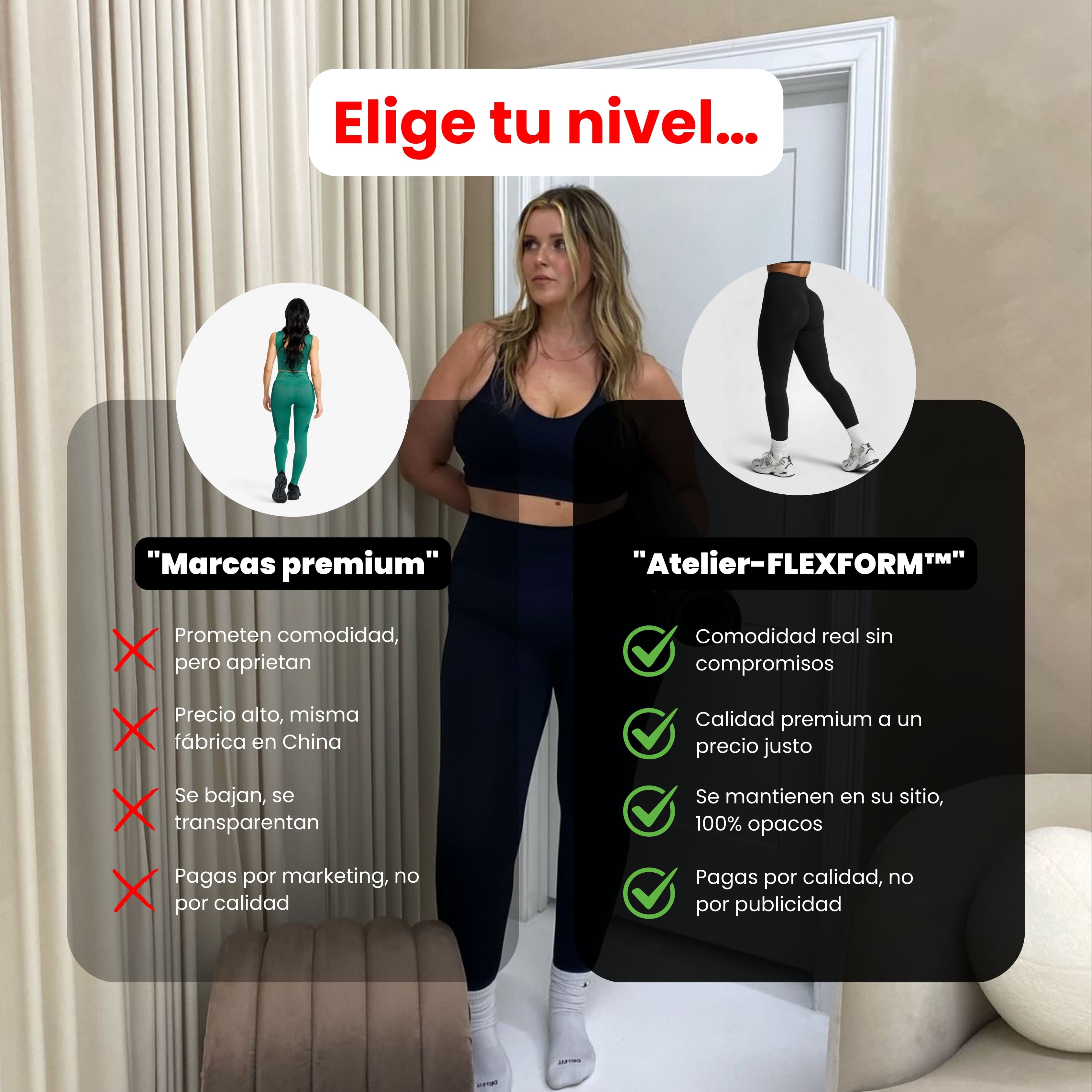 #1 MEJOR EN PRUEBAS │ FLEXFORM™ Seamless Leggings