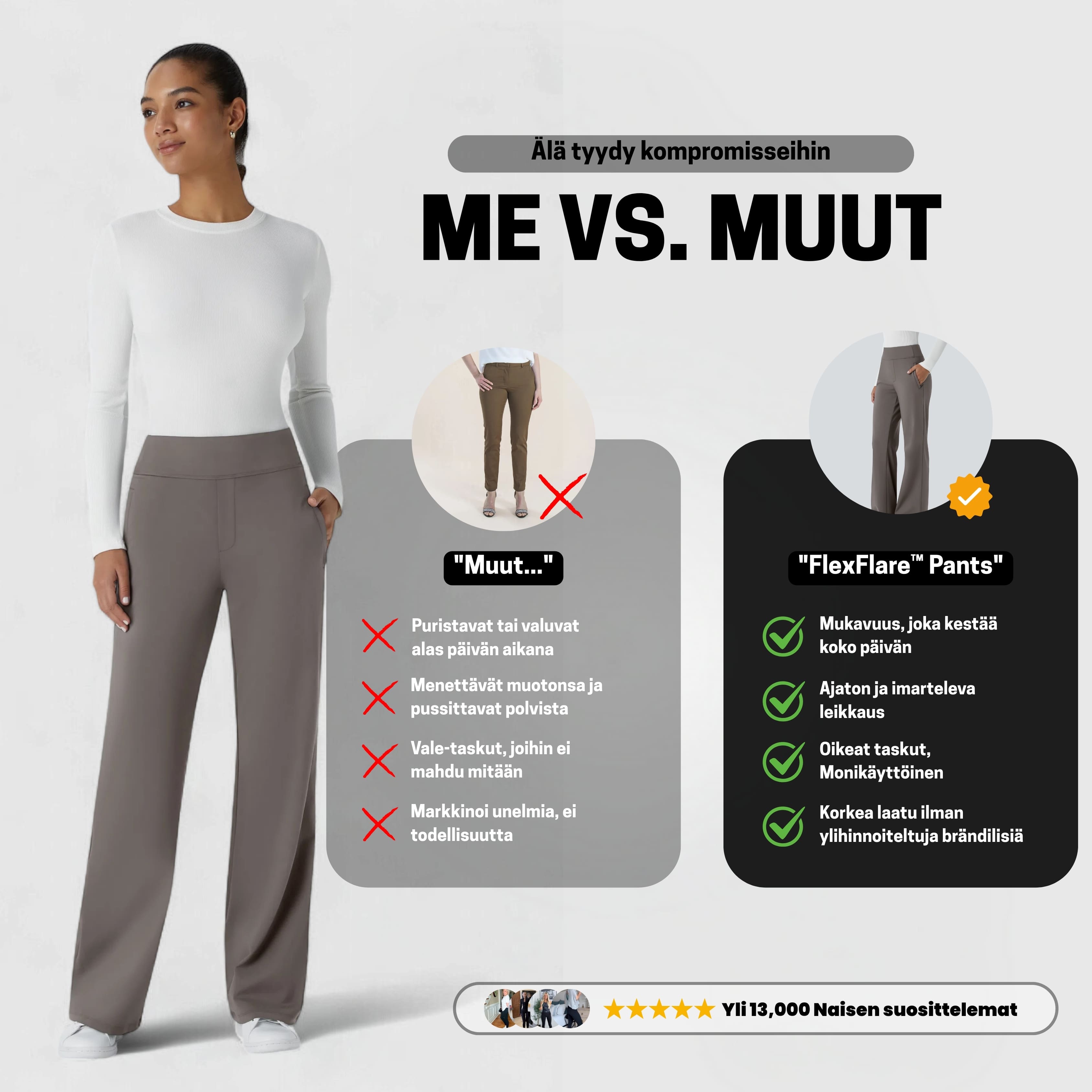 ComfyFlare™ Pants - Taupe