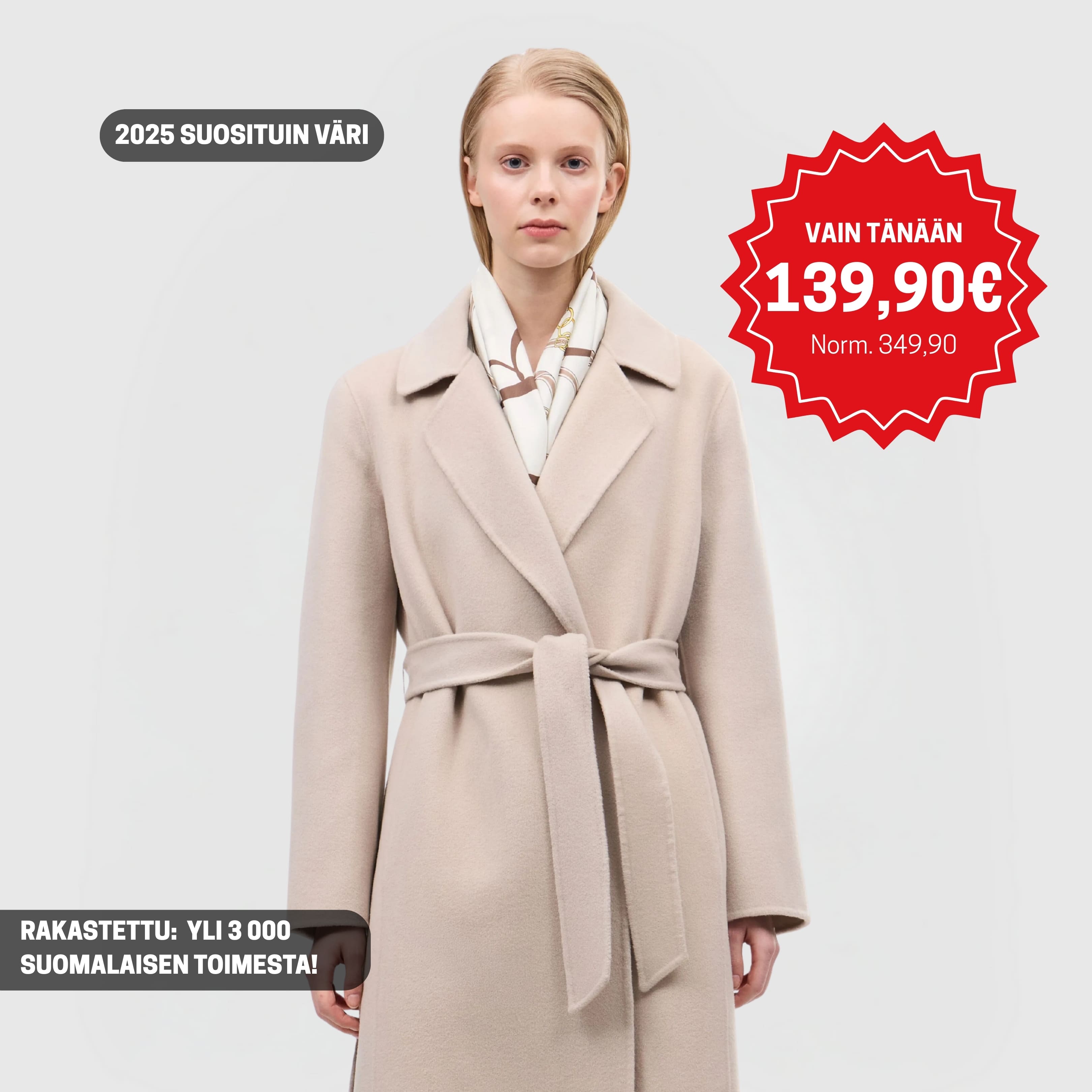 Nordic Elegance™ Coat - Sand