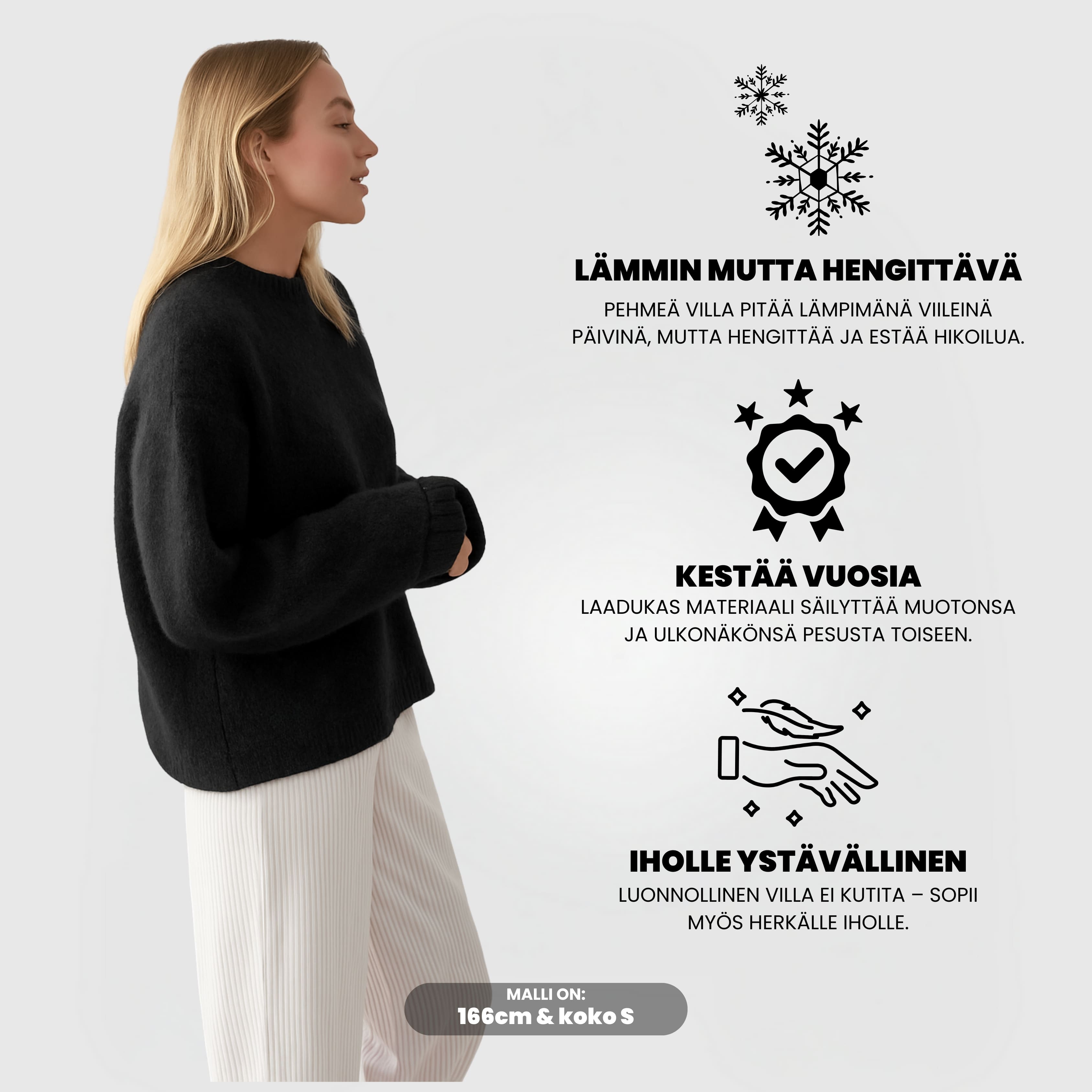 LuxeCloud™ Sweater - Musta
