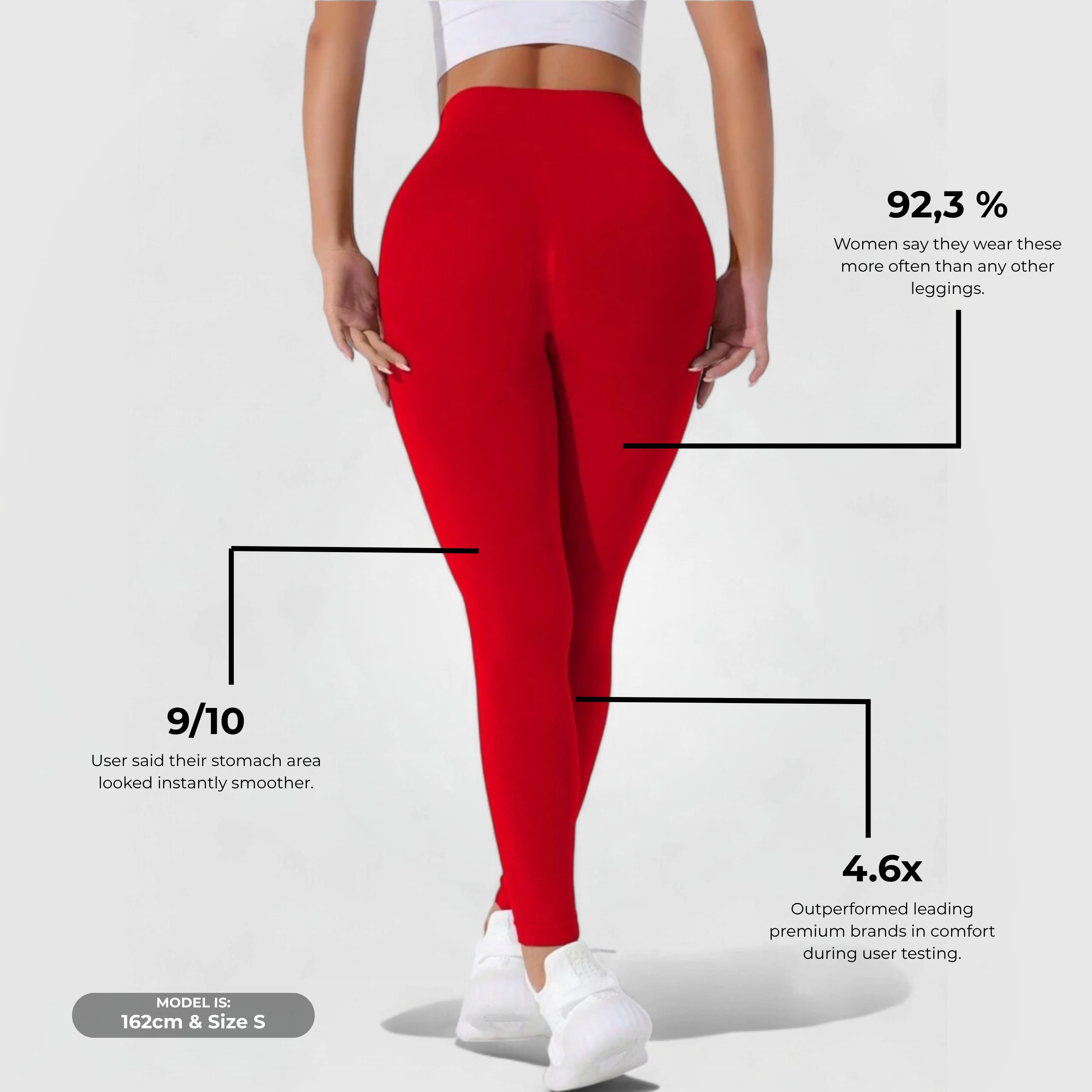 FLEXFORM™ Seamless Leggings - Red