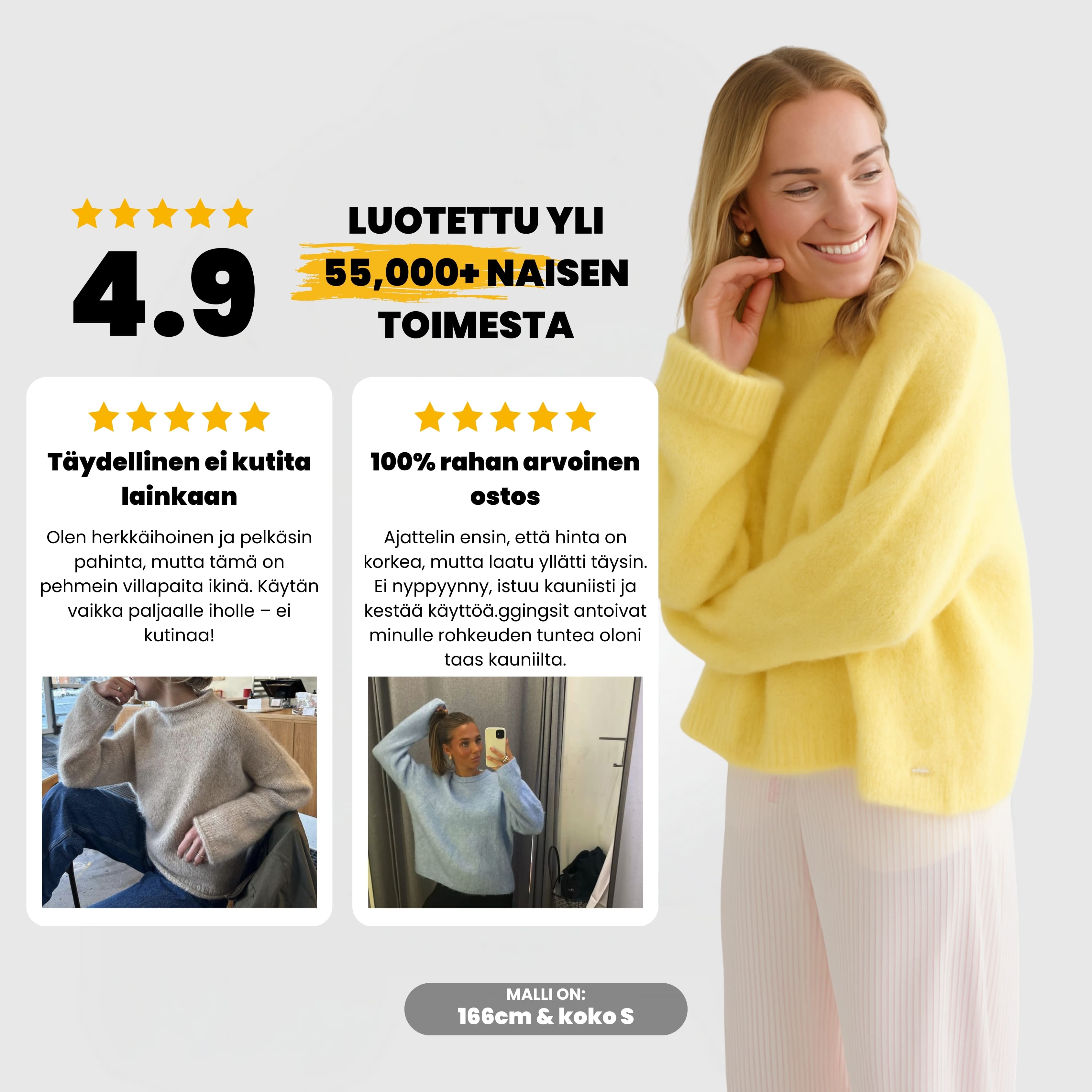 LuxeCloud™ Sweater - Keltainen