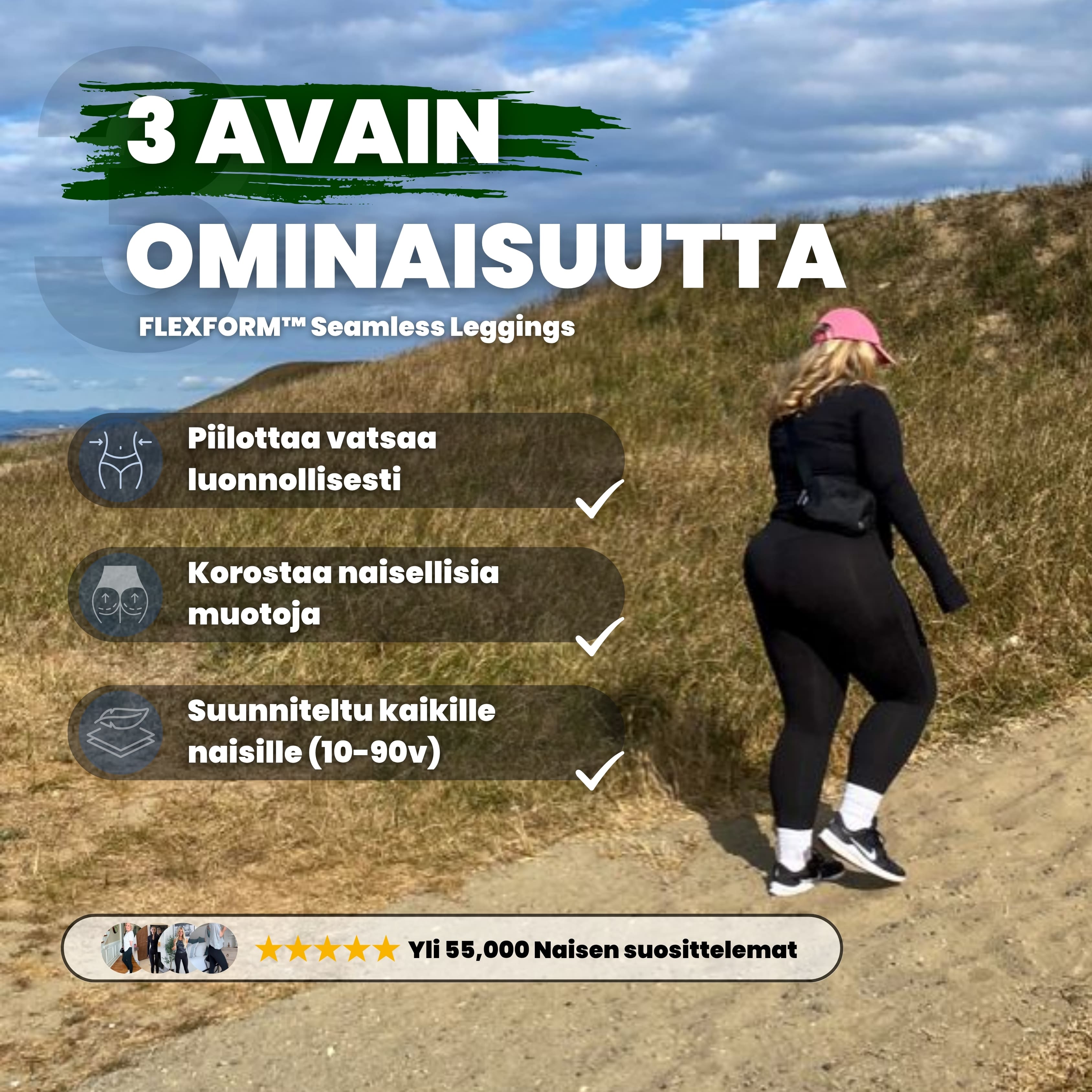 #1 TESTIVOITTAJAT │ FLEXFORM™ Seamless Leggings - Punainen