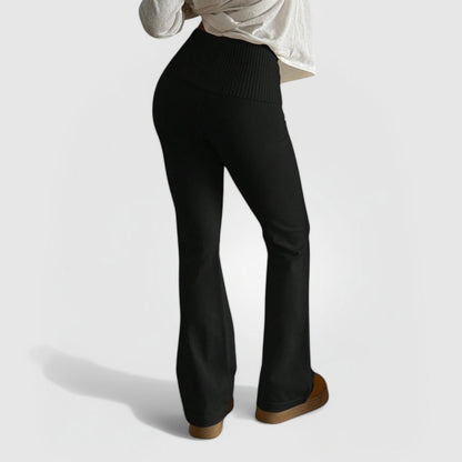 Flared Maxi Housut - Musta