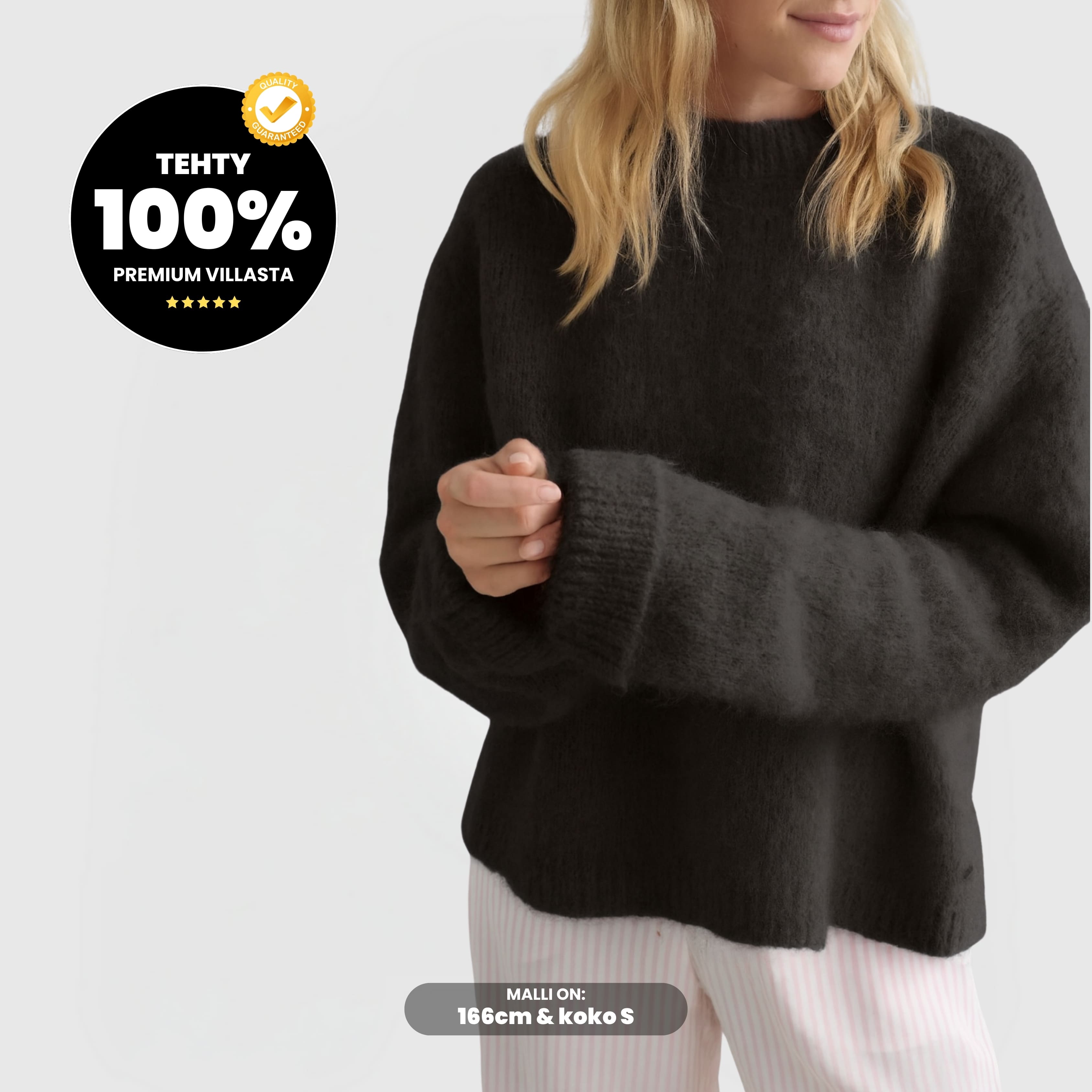 LuxeCloud™ Sweater - Musta