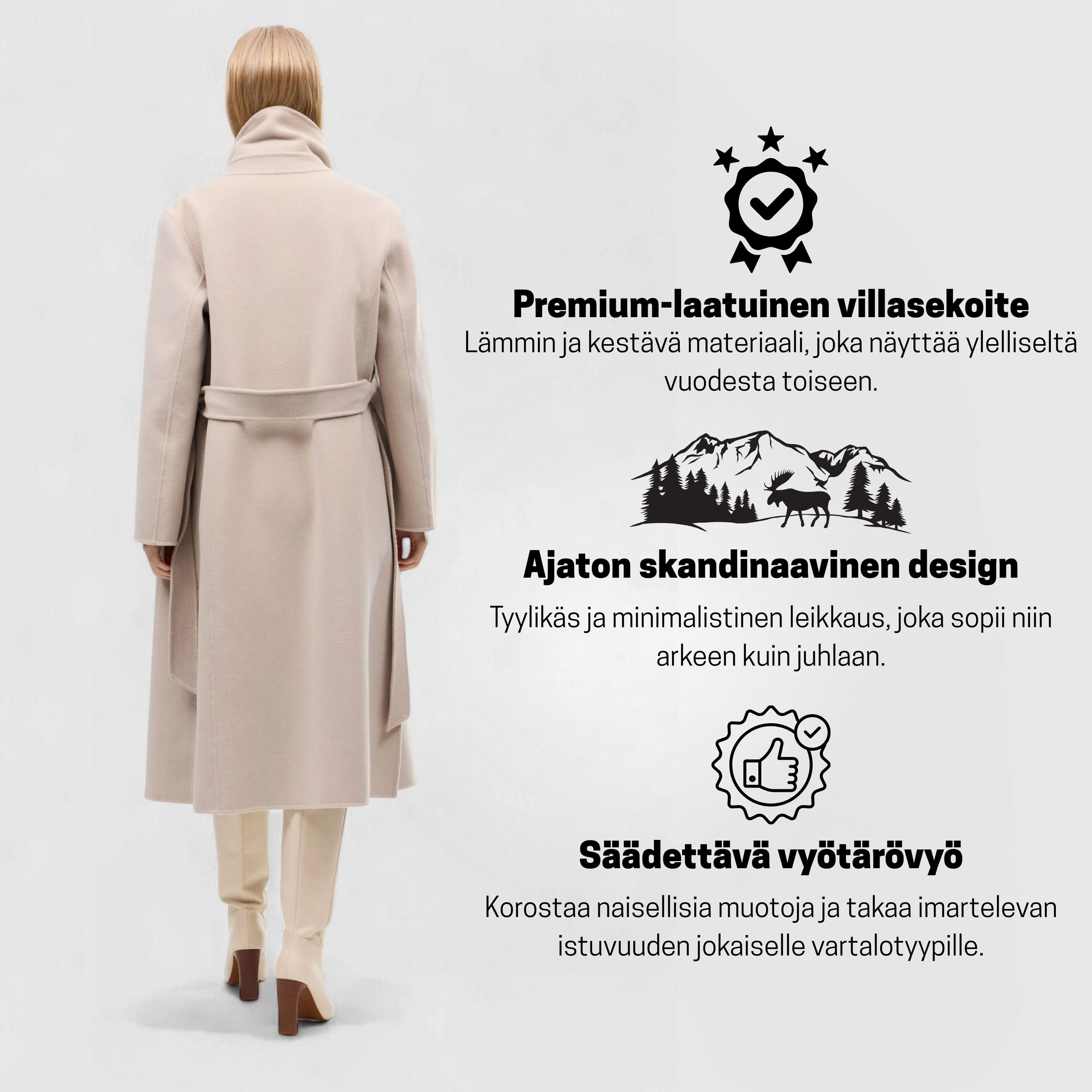 Nordic Elegance™ Coat - Sand
