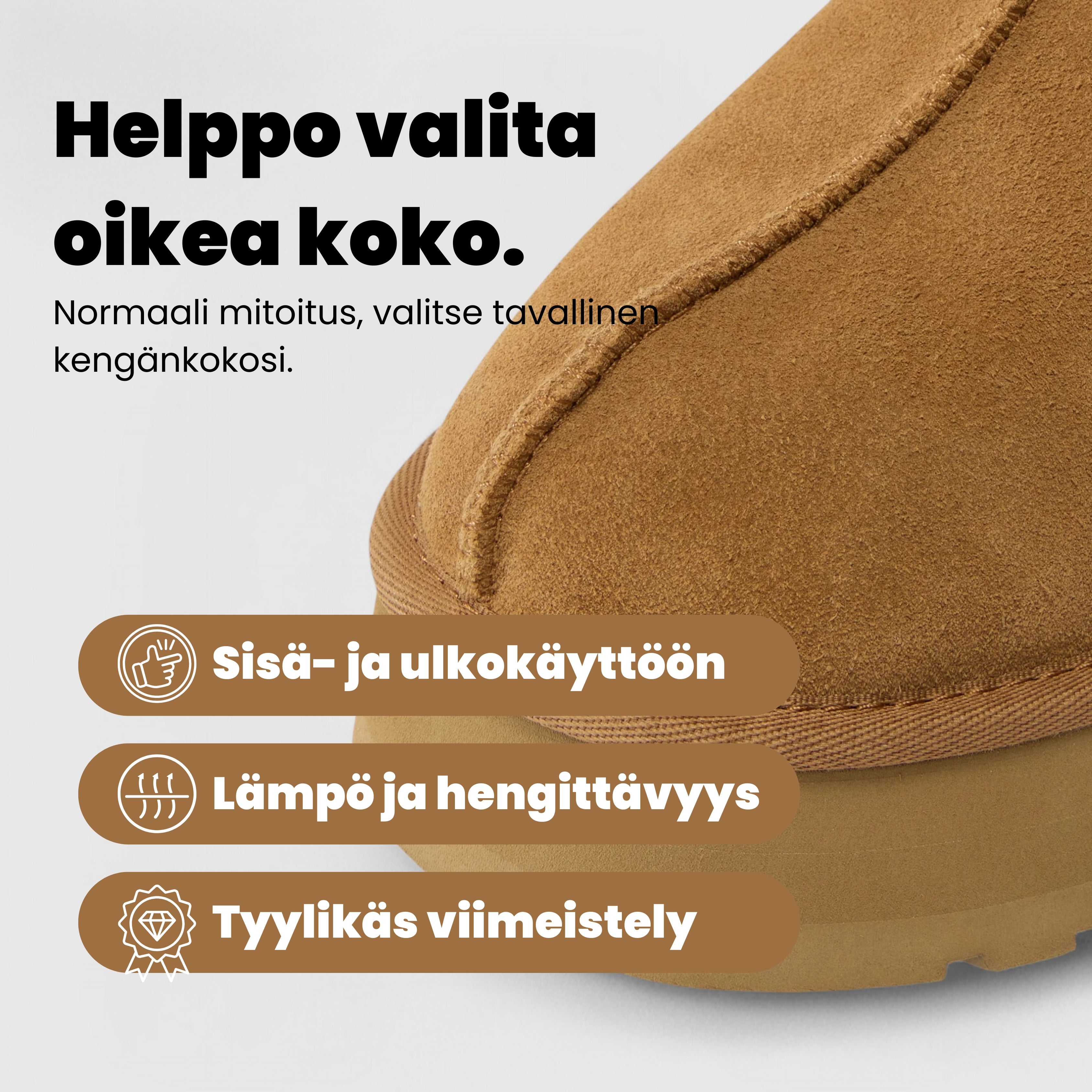 Comfort Slippers — sisä- ja ulkokäyttöön