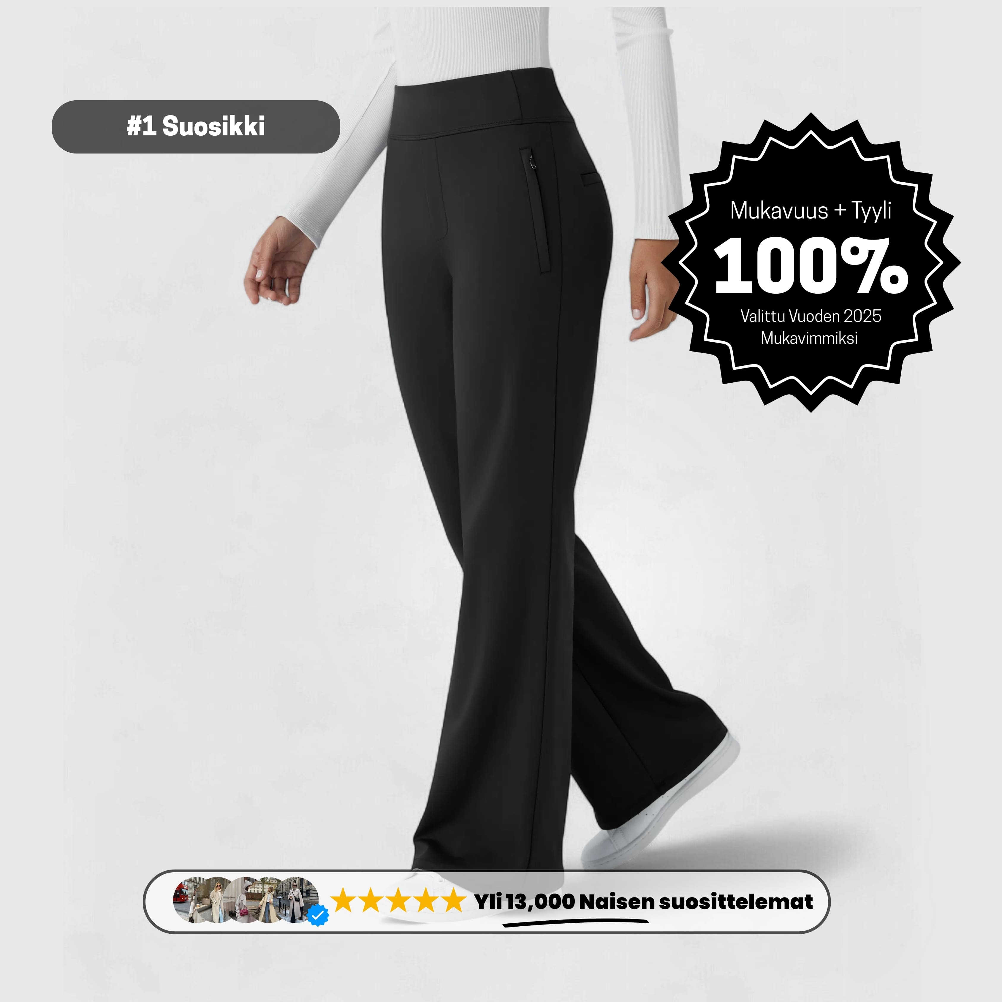ComfyFlare™ Pants - Musta