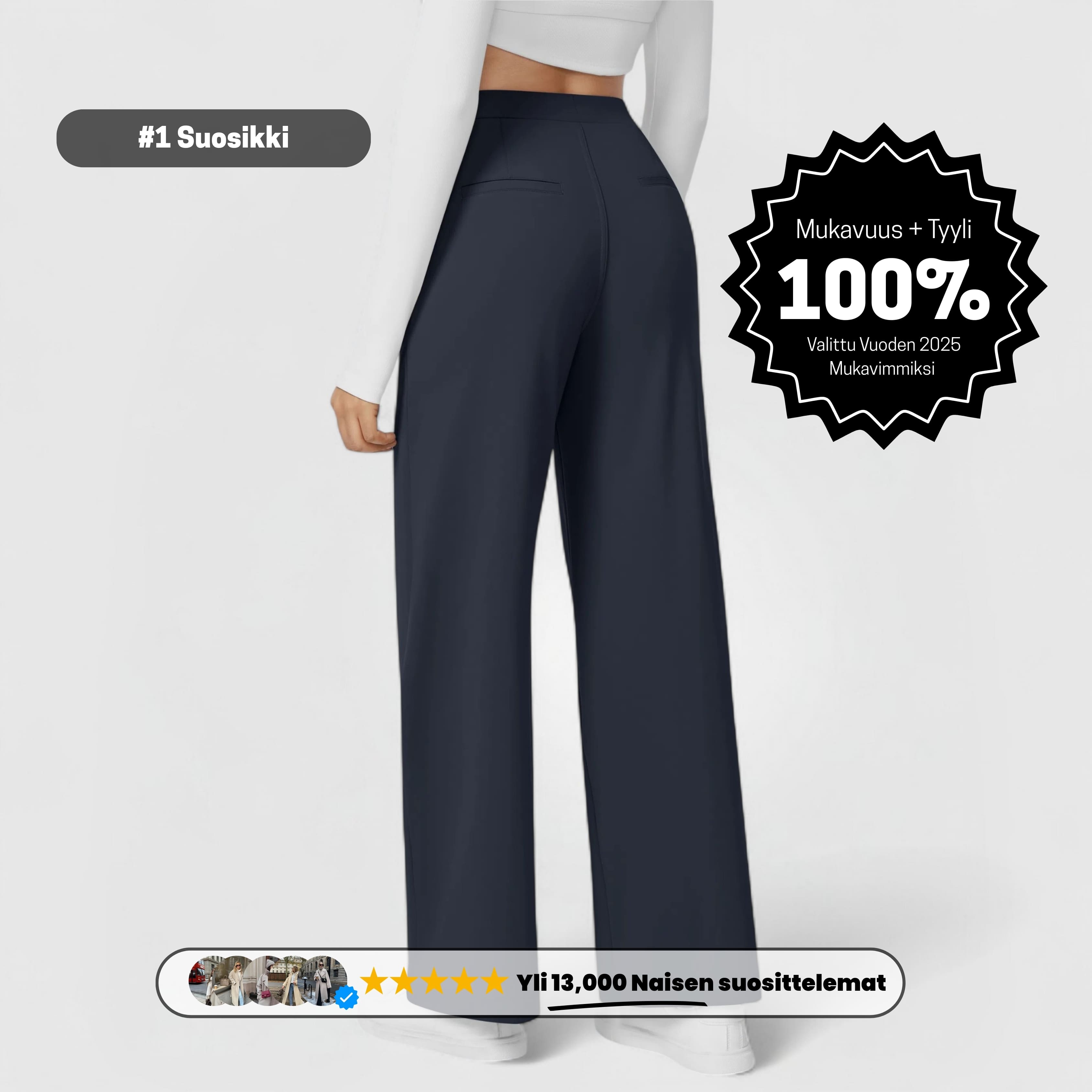 PerfectFit™ High Waisted Pants - Sininen