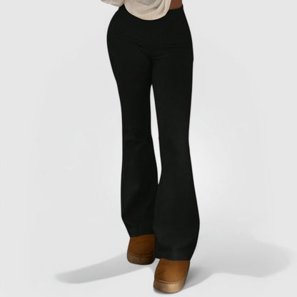 Flared Maxi Housut - Musta