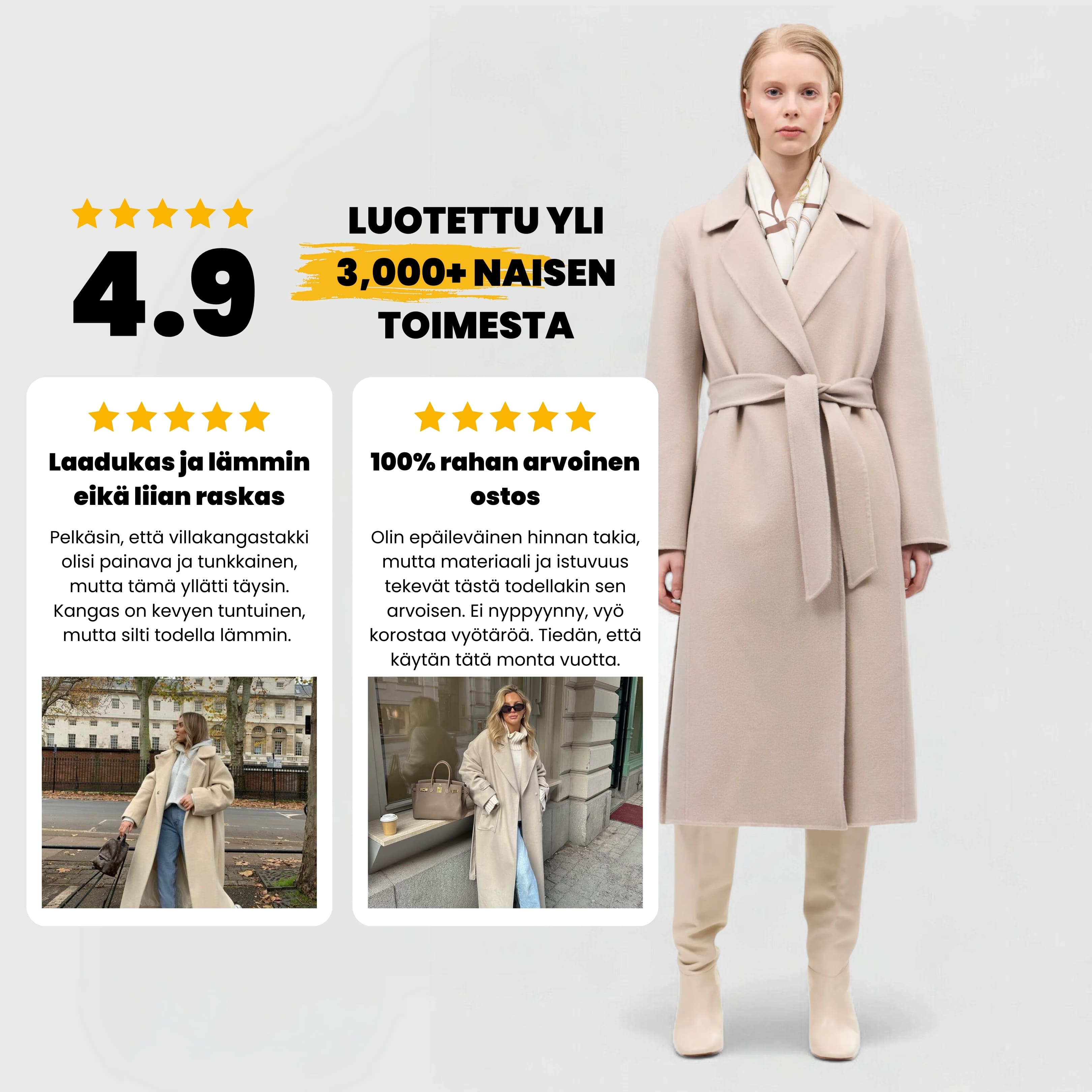 Nordic Elegance™ Coat - Sand