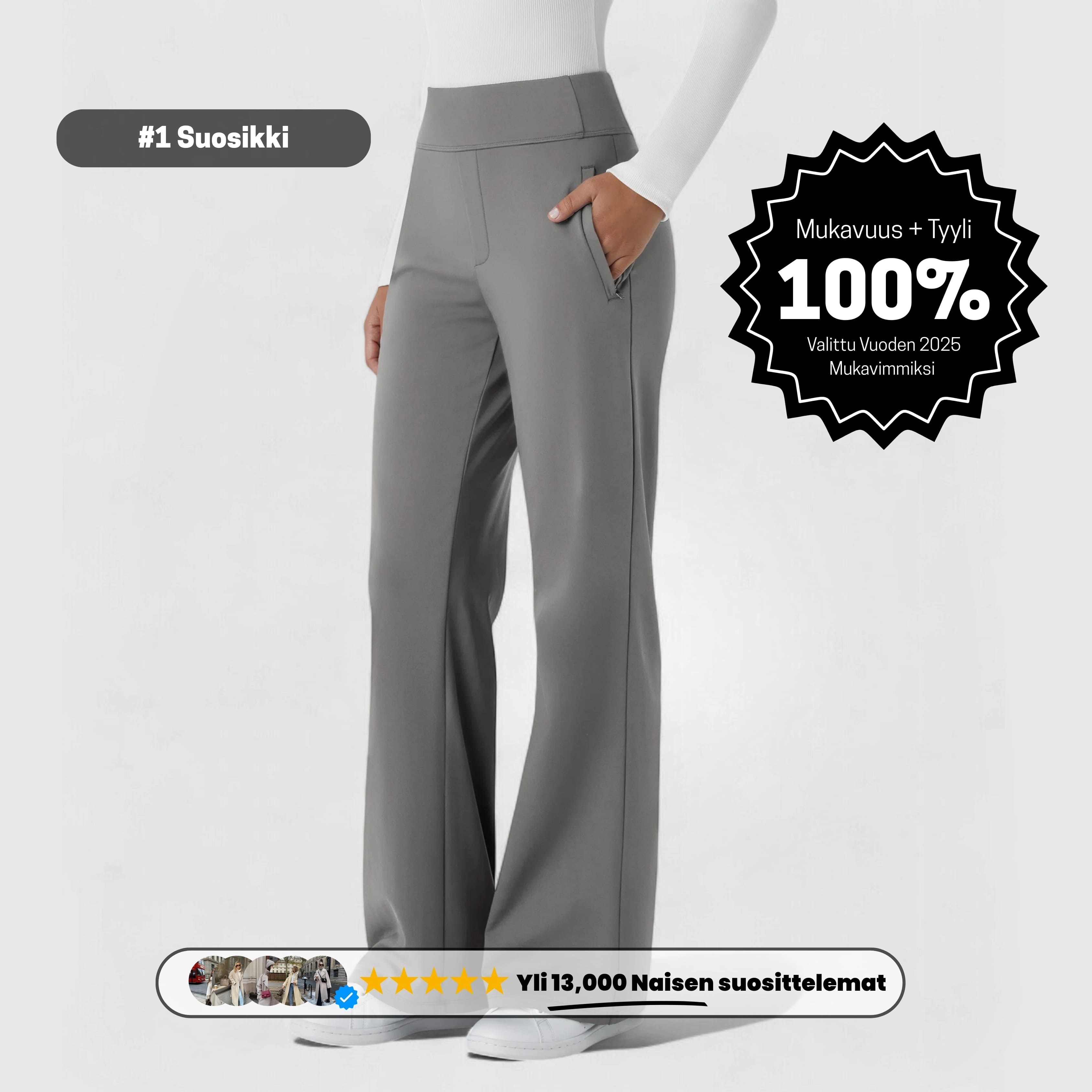 ComfyFlare™ Pants - Harmaa