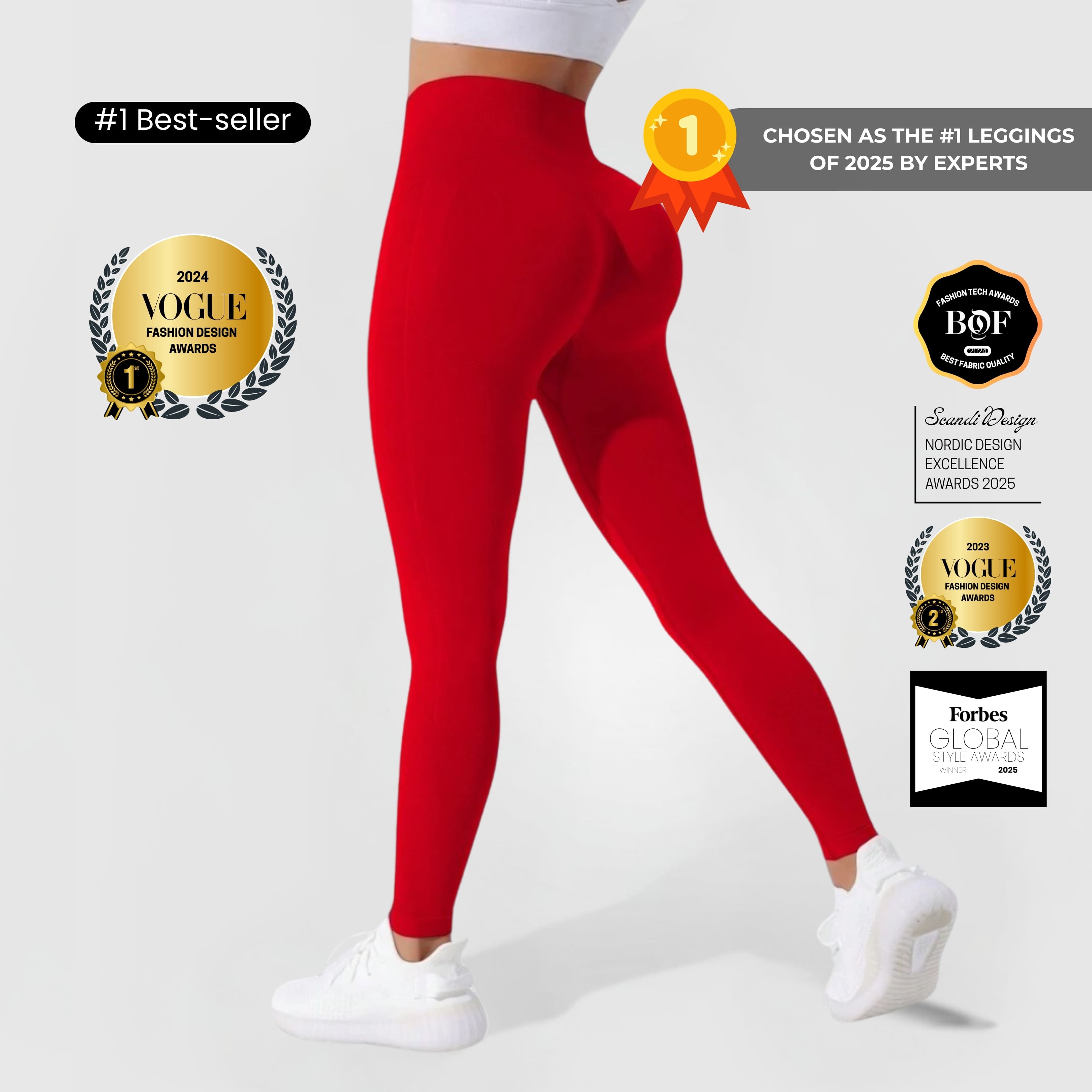FLEXFORM™ Seamless Leggings - Red