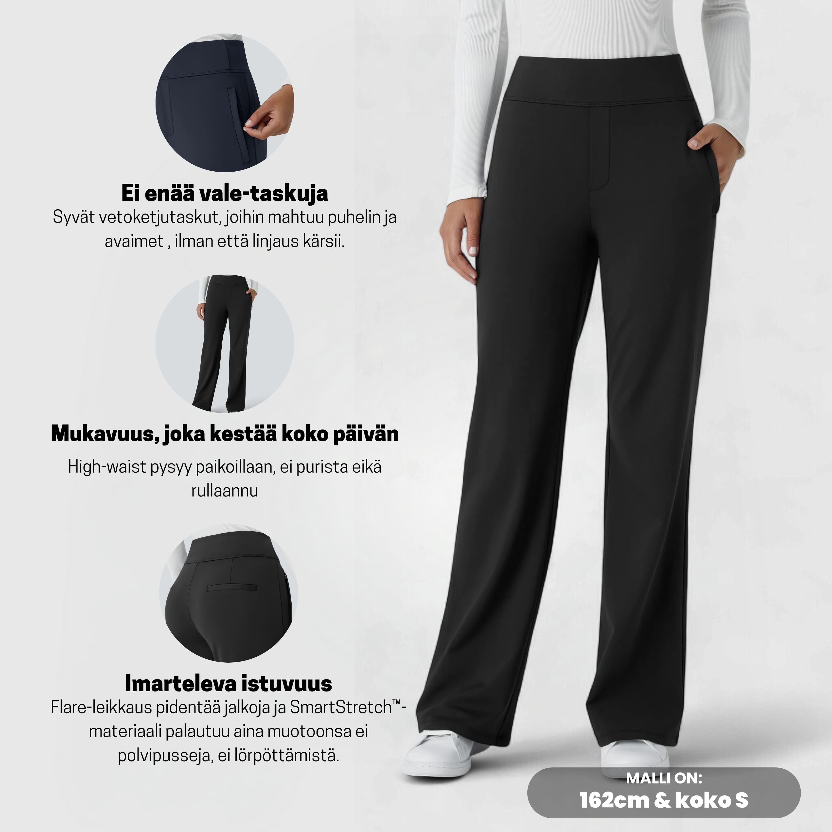 ComfyFlare™ Pants - Musta
