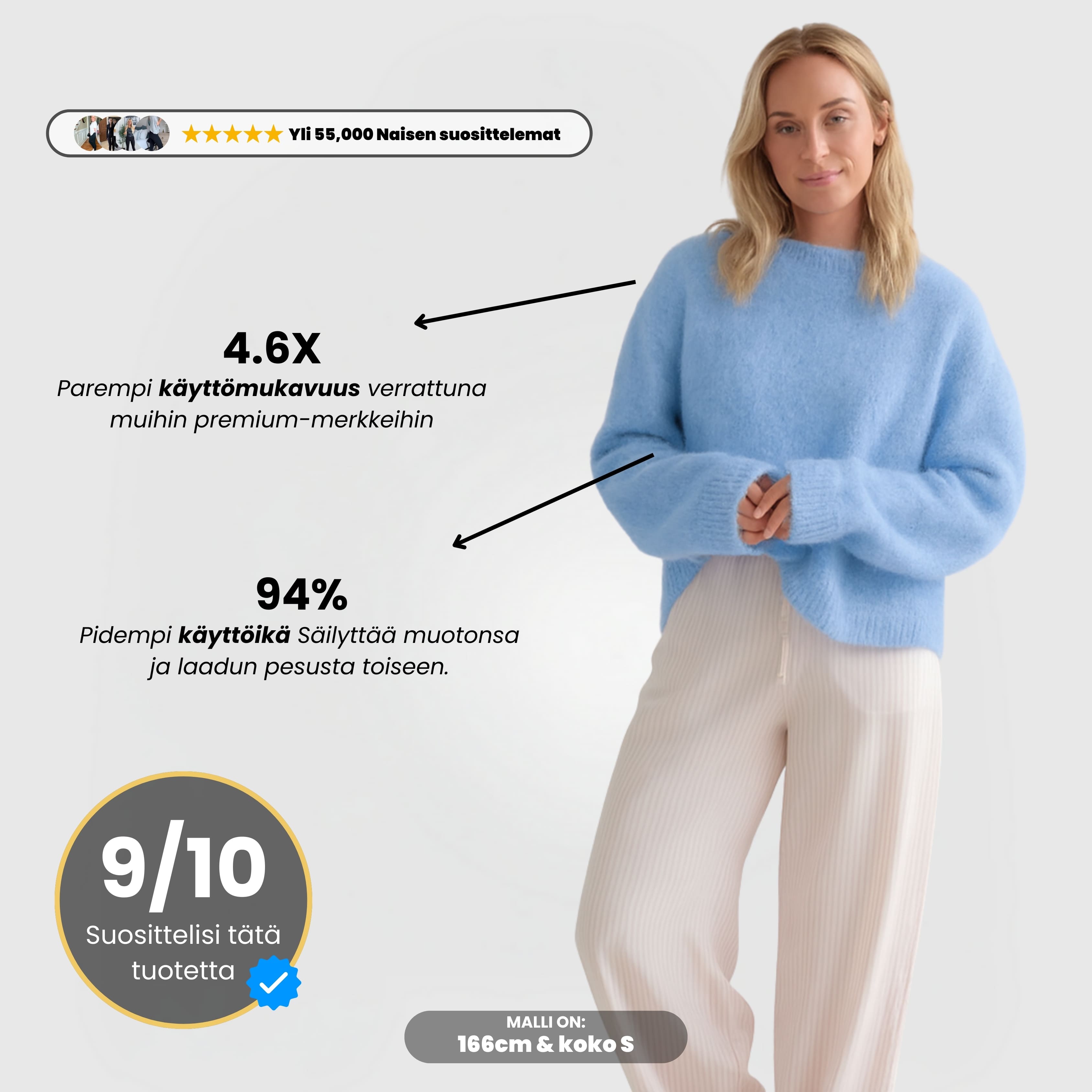 LuxeCloud™ Sweater - Sininen